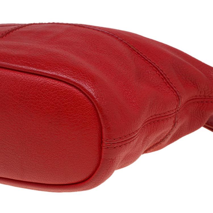 Pre Owned Givenchy Red Leather Small Nightingale Shoulder Bag