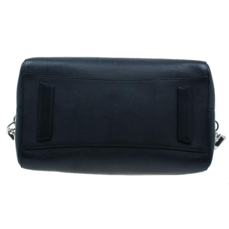 Pre Owned Givenchy Black Leather Medium Antigona Satchel
