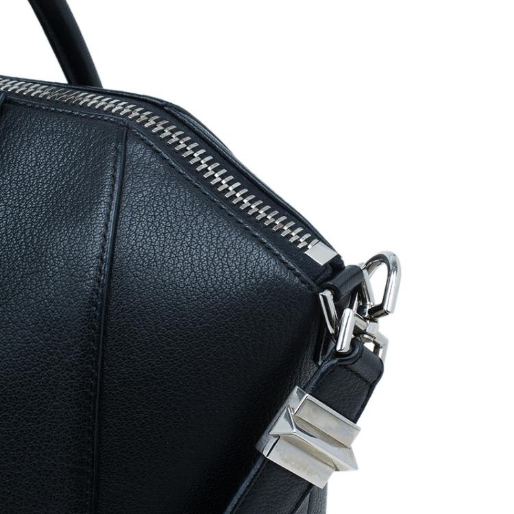 Pre Owned Givenchy Black Leather Medium Antigona Satchel