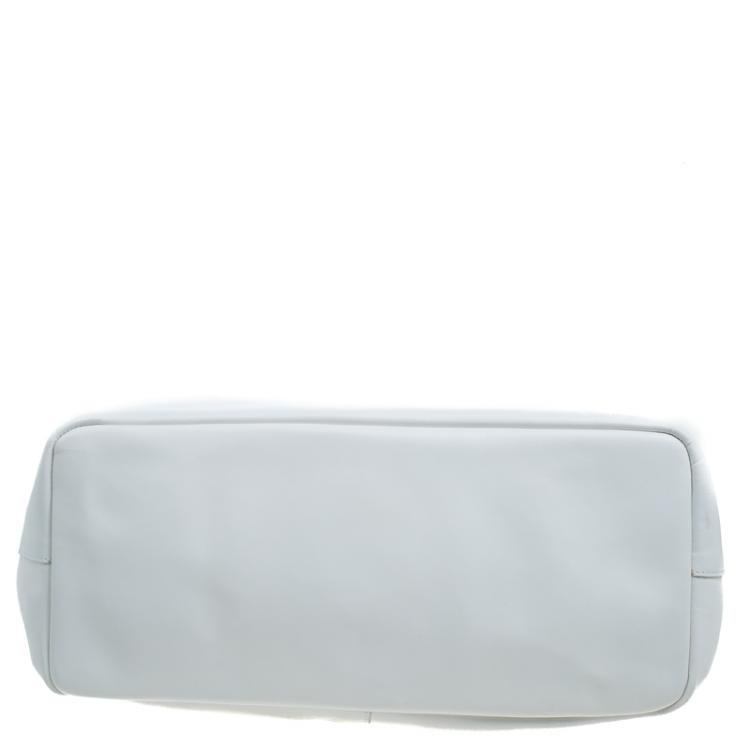 Pre Owned Givenchy White Leather Large Antigona Shopping Tote