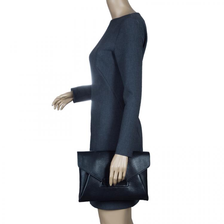 Givenchy Antigona Leather Evening Envelope Clutch Bag, Black
