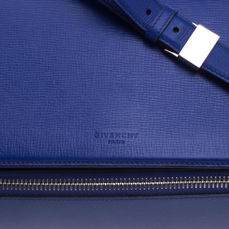Pre Owned Givenchy Blue Leather Medium Pandora Box Bag