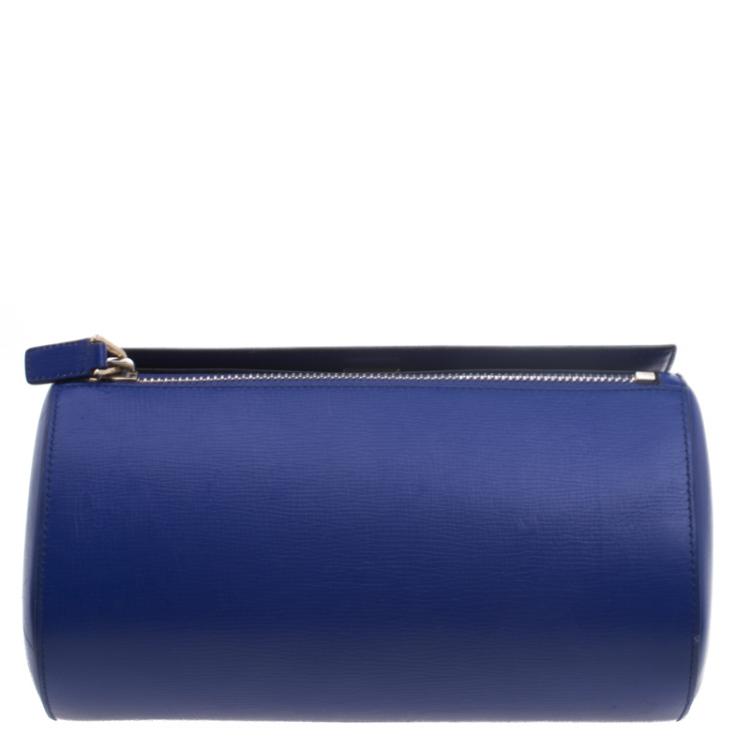 Pre Owned Givenchy Blue Leather Medium Pandora Box Bag