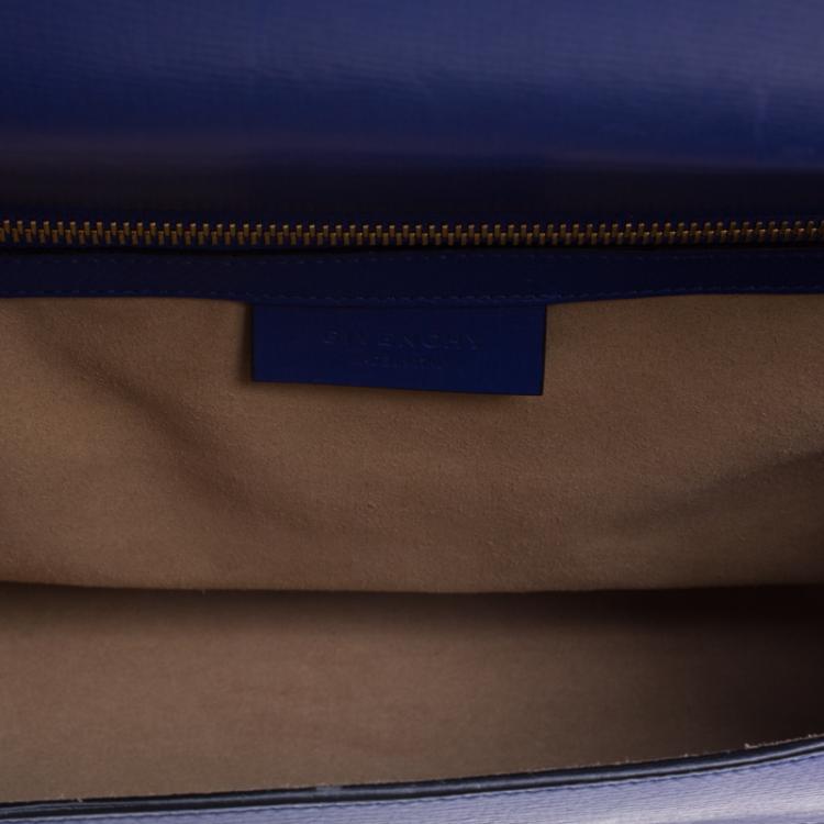 Pre Owned Givenchy Blue Leather Medium Pandora Box Bag