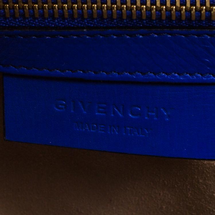 Pre Owned Givenchy Blue Leather Medium Pandora Box Bag