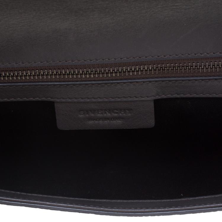 مملوكة مسبقًا Givenchy Grey/Beige Croc and Lizard Embossed Leather Obsedia Shoulder Bag
