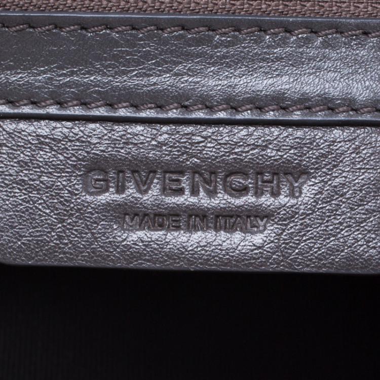 مملوكة مسبقًا Givenchy Grey/Beige Croc and Lizard Embossed Leather Obsedia Shoulder Bag