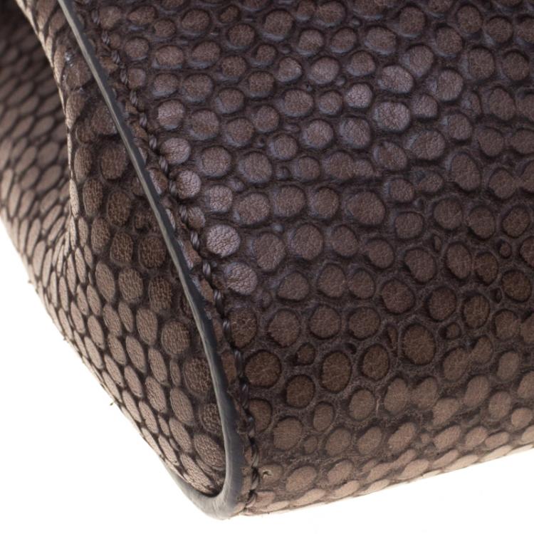 مملوكة مسبقًا Givenchy Grey/Beige Croc and Lizard Embossed Leather Obsedia Shoulder Bag