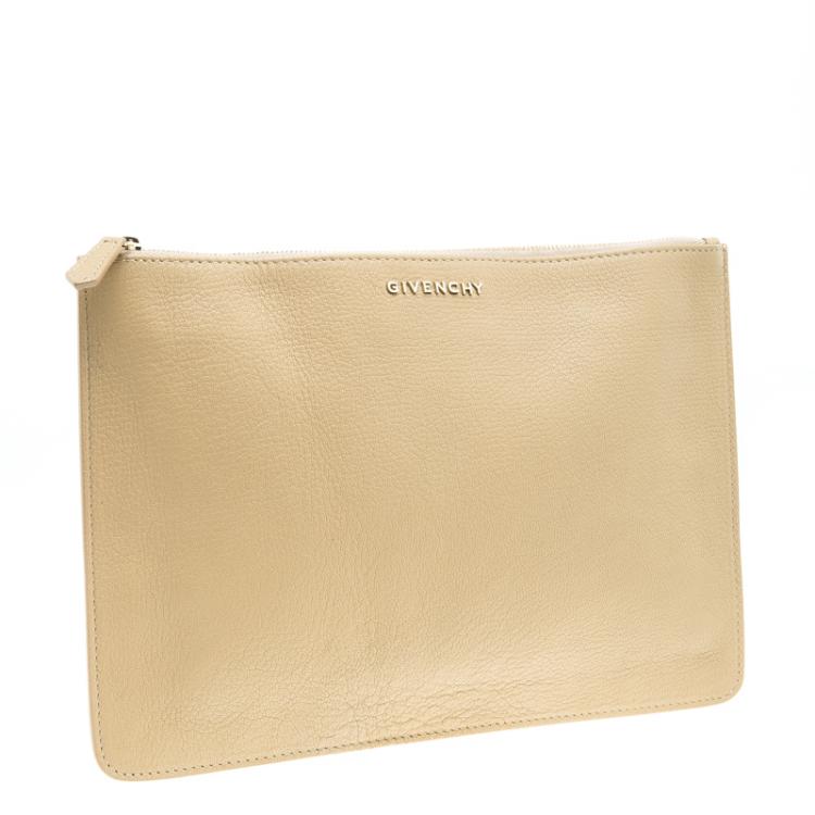 Pre Owned Givenchy Beige Leather Pouch