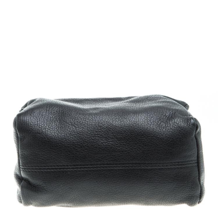 Pre Owned Givenchy Black Leather Pandora Wristlet Clutch