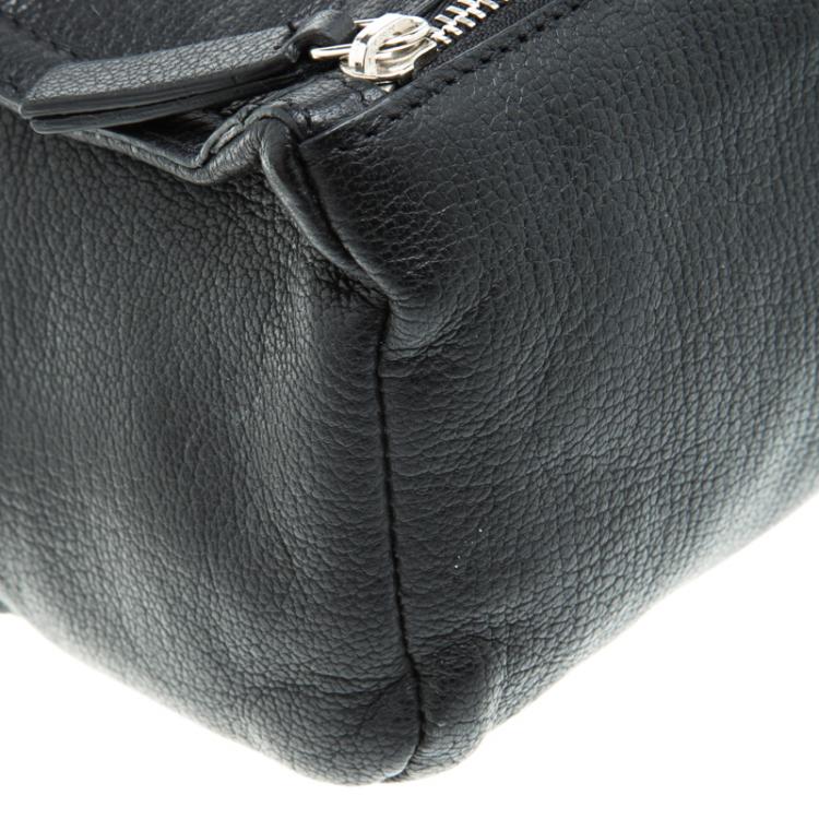 Pre Owned Givenchy Black Leather Pandora Wristlet Clutch