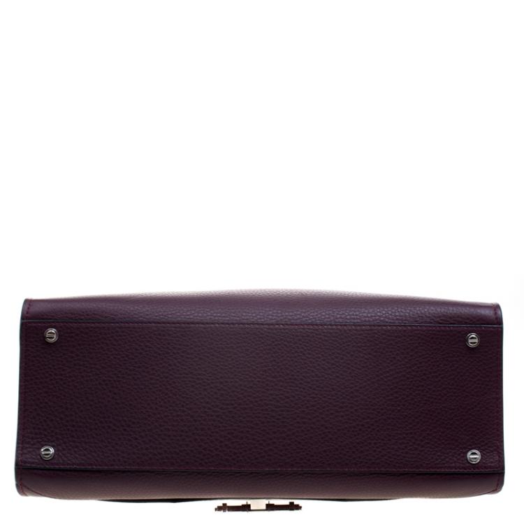 Pre Owned Givenchy Burgundy Leather Medium Obsedia Tote