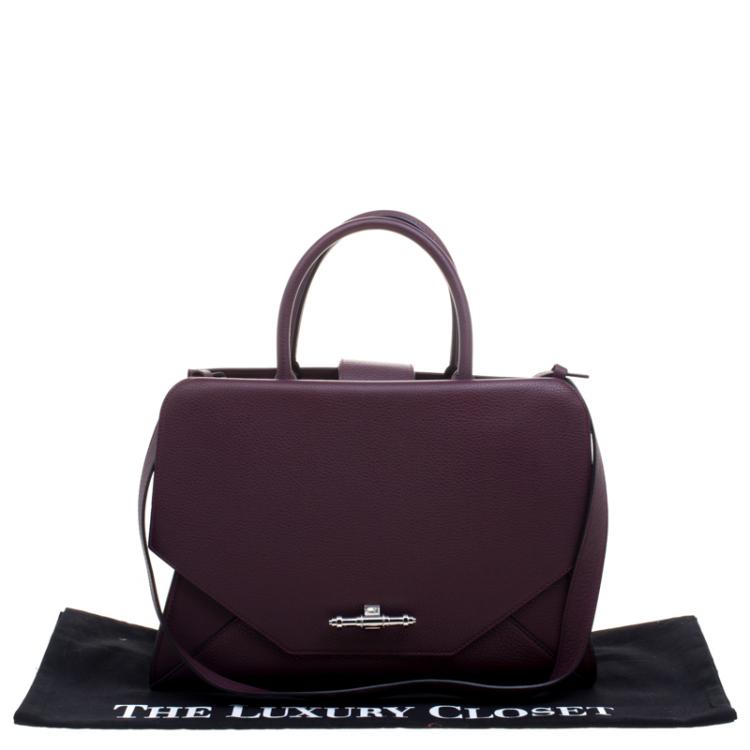 Pre Owned Givenchy Burgundy Leather Medium Obsedia Tote