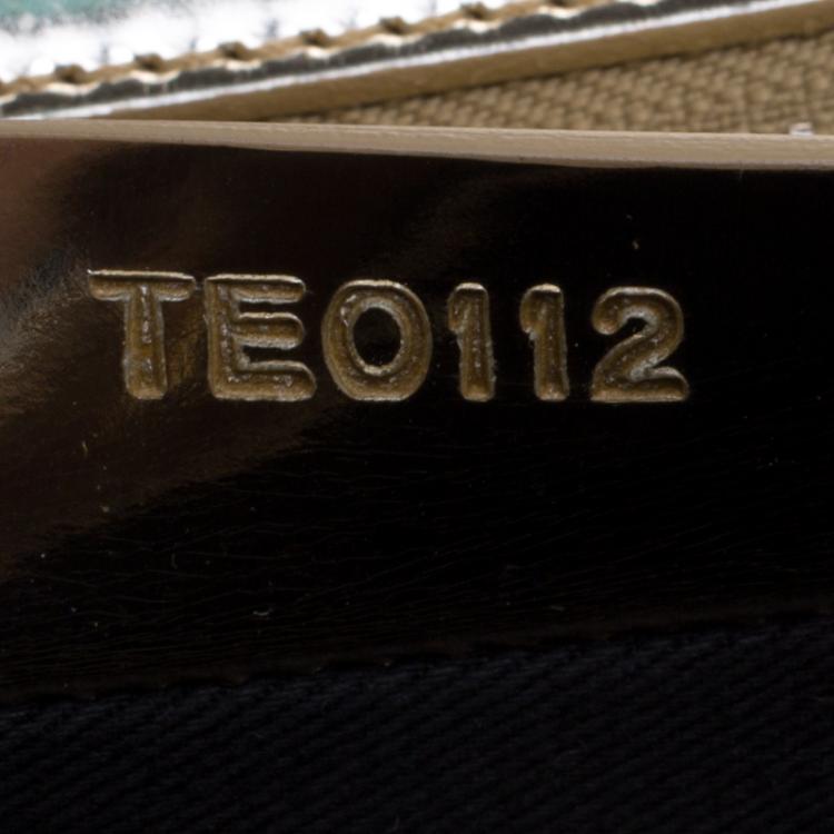 Pre Owned Givenchy Gold Patent Leather Antigona Enveloped Clutch