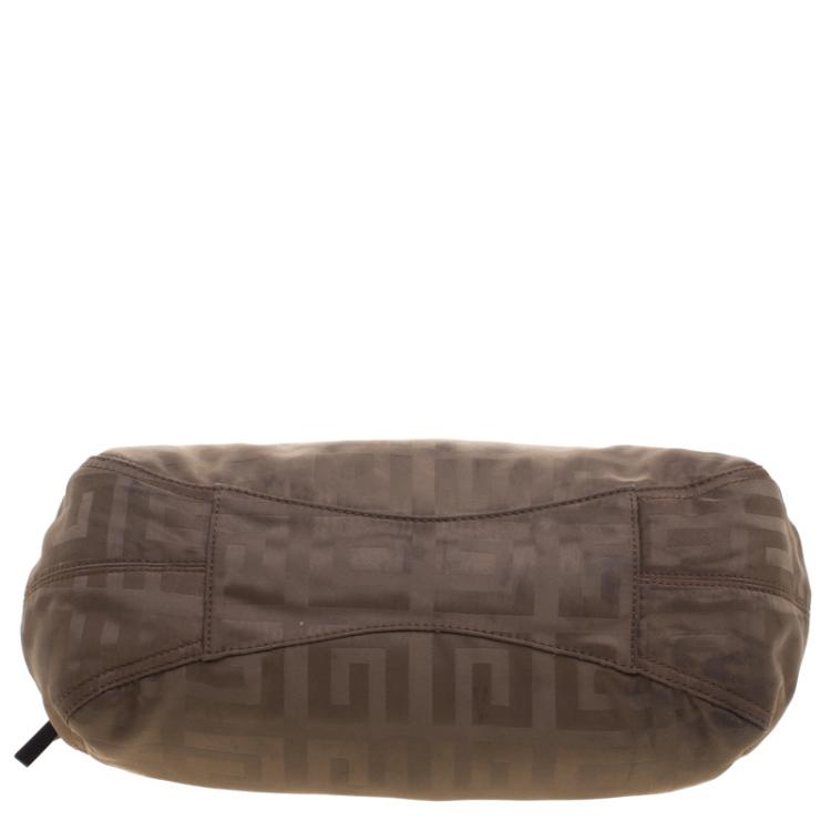 Pre Owned Givenchy Fatigue Green Fabric Hobo