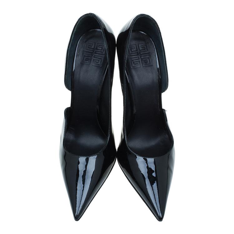 Pre Owned Givenchy Black Patent D'orsay Pumps Size 40