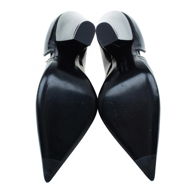 Pre Owned Givenchy Black Patent D'orsay Pumps Size 40