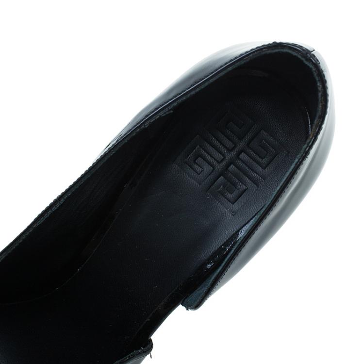 Pre Owned Givenchy Black Patent D'orsay Pumps Size 40