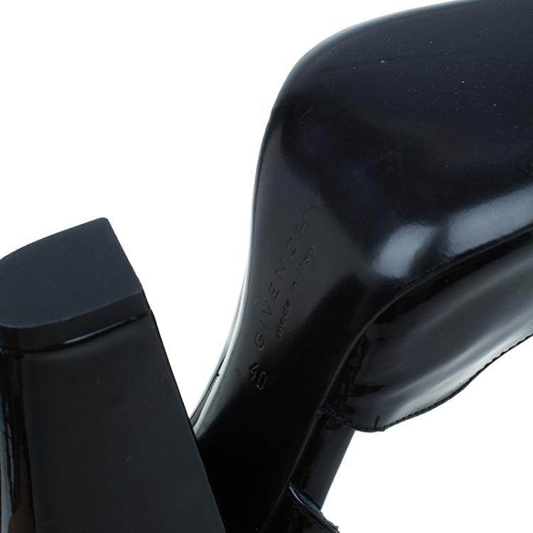 Pre Owned Givenchy Black Patent D'orsay Pumps Size 40