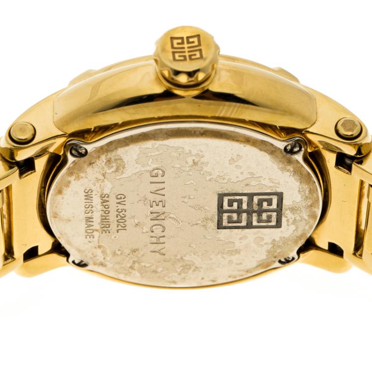 Pre Owned Givenchy Yellow Gold Stainless Steel  GV5202 Women's Wristwatch 36 mm