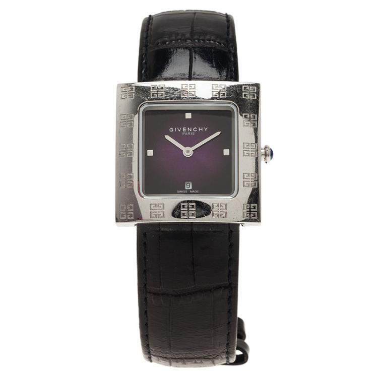 Pre Owned Givenchy Brown Stainless Steel Apsaras Women's Wristwatch 34MM