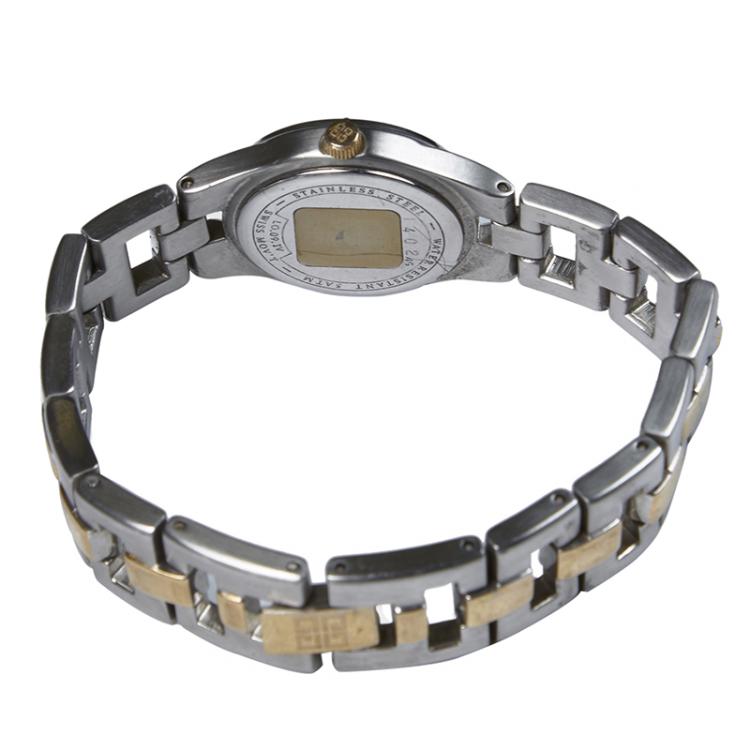 Pre Owned Givenchy Cream Stainless Steel Helanga Women's Wristwatch 26MM