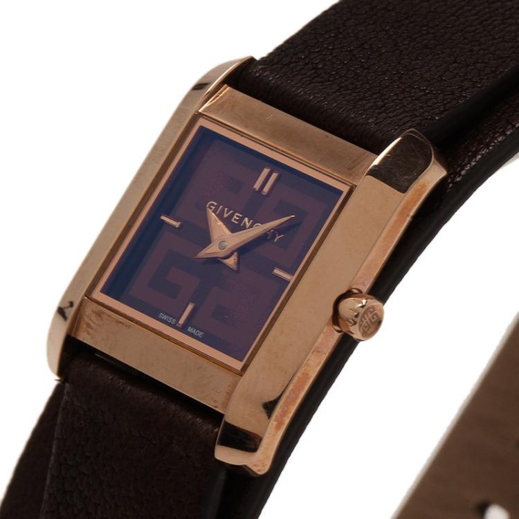 Pre Owned Givenchy Brown Stainless Steel 5200L Women's Wristwatch 22MM