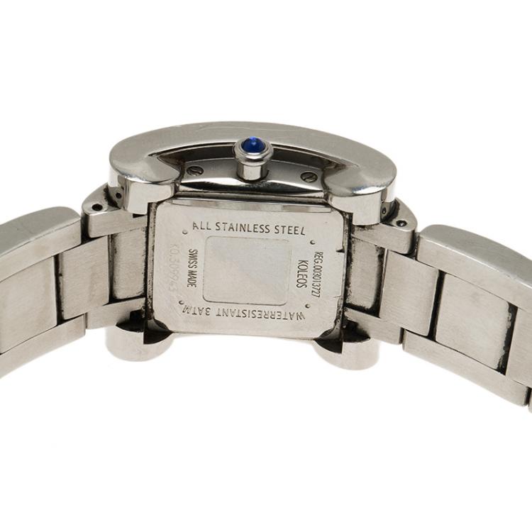 Pre Owned Givenchy Blue Mother of Pearl Stainless Steel Koleos Women's Wristwatch 29MM