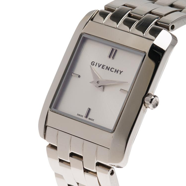 Pre Owned Givenchy Silver Stainless Steel Aspaaras Women's Wristwatch 20MM