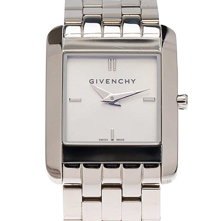 Pre Owned Givenchy Silver Stainless Steel Aspaaras Women's Wristwatch 20MM