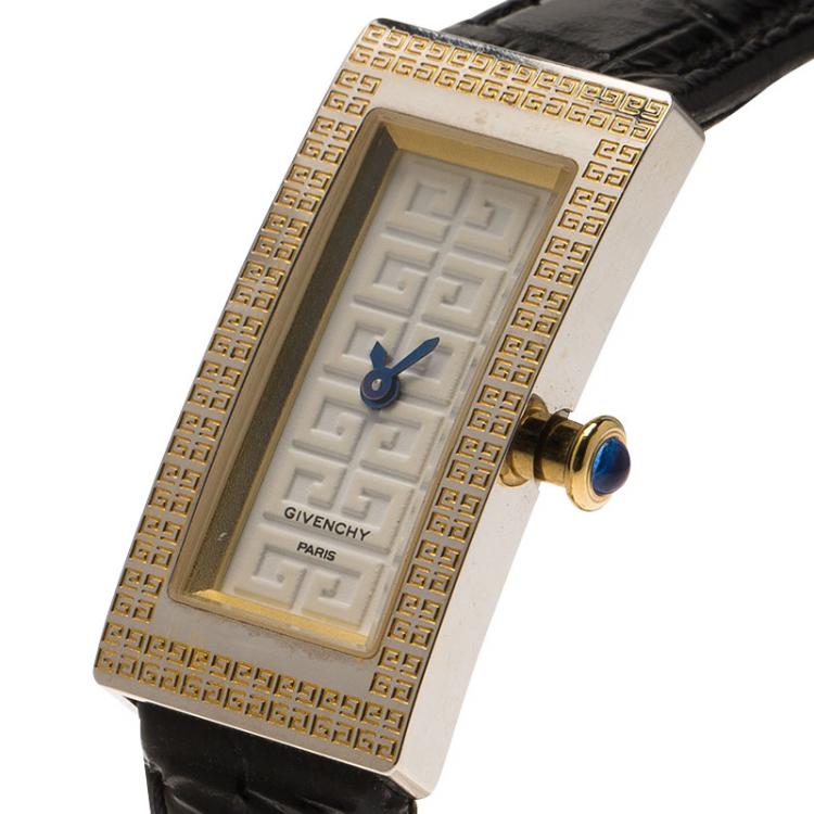 Pre Owned Givenchy White Stainless Steel Apsaras Women's Wristwatch 15MM