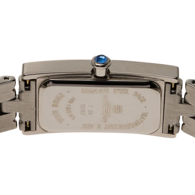 Pre Owned Givenchy Mother of Pearl Stainless Steel Apsaras Women's Wristwatch 15MM