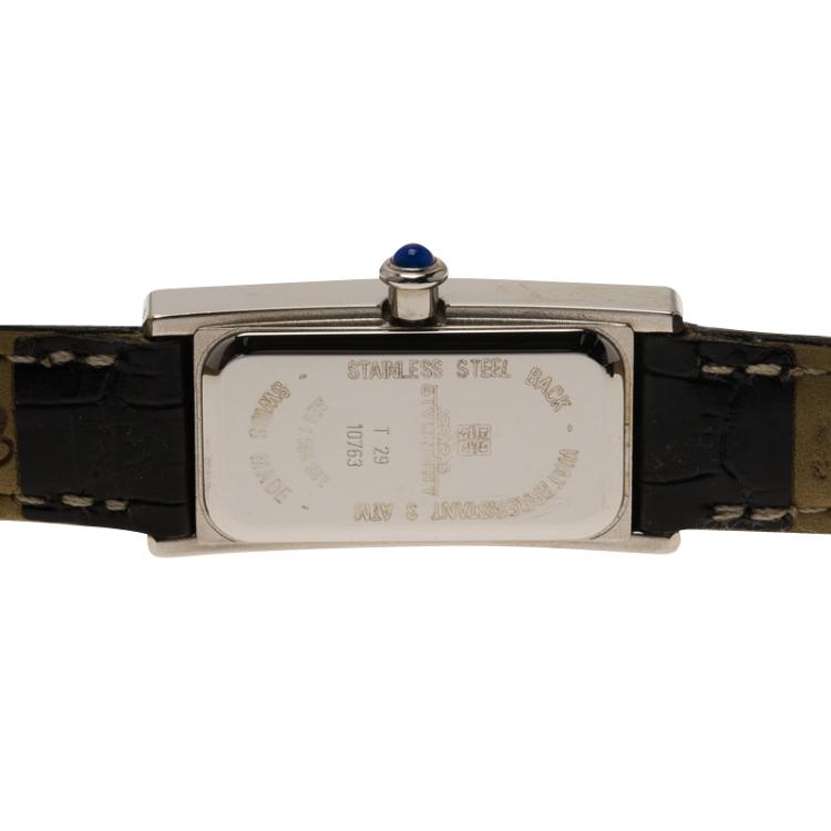 Pre Owned Givenchy Mother of Pearl Stainless Steel Diamond Apsaras Women's Wristwatch 15MM