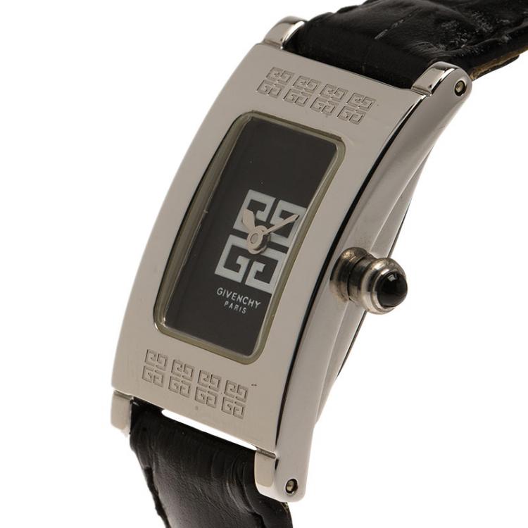 Pre Owned Givenchy Black Stainless Steel Classic Women's Wristwatch 18MM