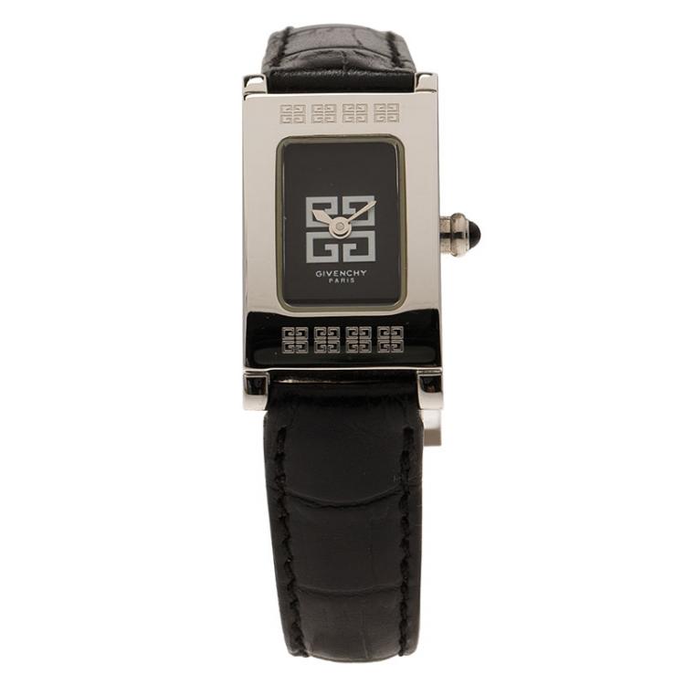 Pre Owned Givenchy Black Stainless Steel Classic Women's Wristwatch 18MM