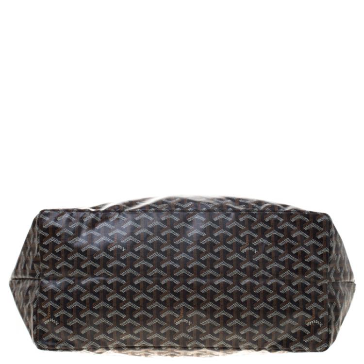 Pre Owned Goyard Black Coated Canvas St Louis GM Tote