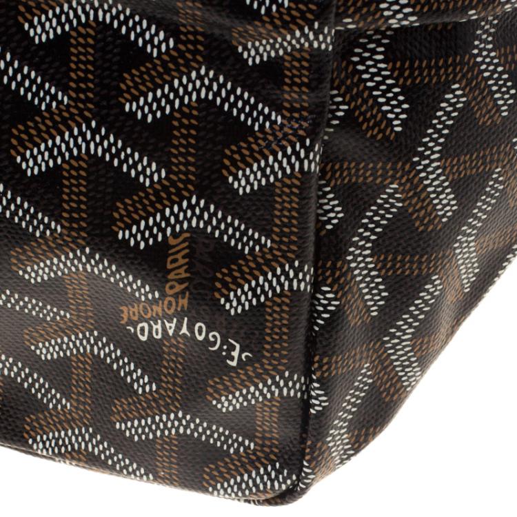 Pre Owned Goyard Black Coated Canvas St Louis GM Tote