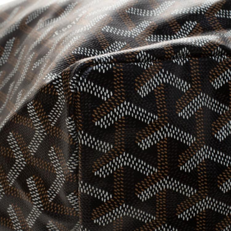 Pre Owned Goyard Black Coated Canvas St Louis GM Tote