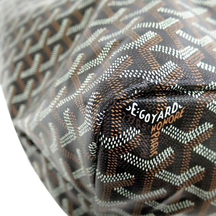 Pre Owned Goyard Black Chevron Coated Canvas Saint Louis GM Bag