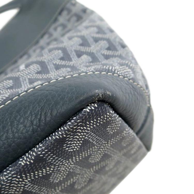 Pre Owned Goyard Black Chevron Coated Canvas/Leather Grenadines Shoulder Bag