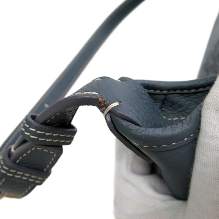 Pre Owned Goyard Black Chevron Coated Canvas/Leather Grenadines Shoulder Bag