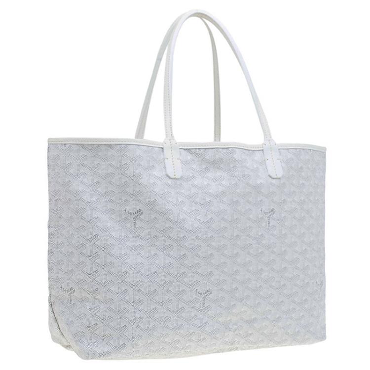 Pre Owned Goyard White Coated Canvas Saint Louis Tote