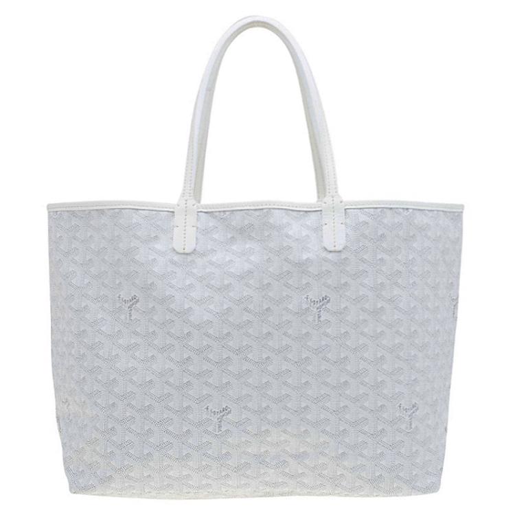 Pre Owned Goyard White Coated Canvas Saint Louis Tote