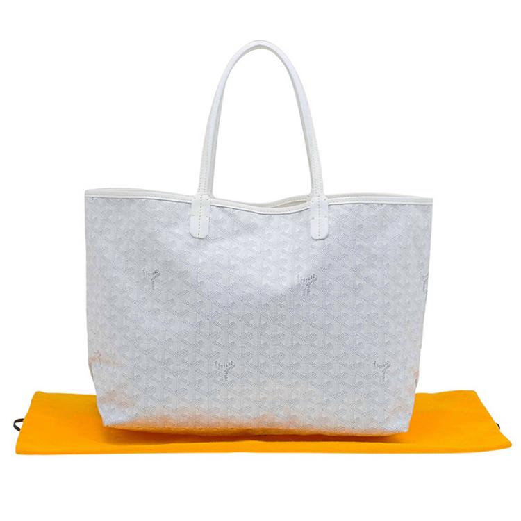 Pre Owned Goyard White Coated Canvas Saint Louis Tote