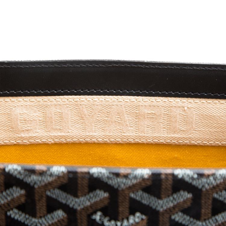 Pre Owned Goyard Brown/Black Coated Canvas and Leather Saigon Top Handle Bag