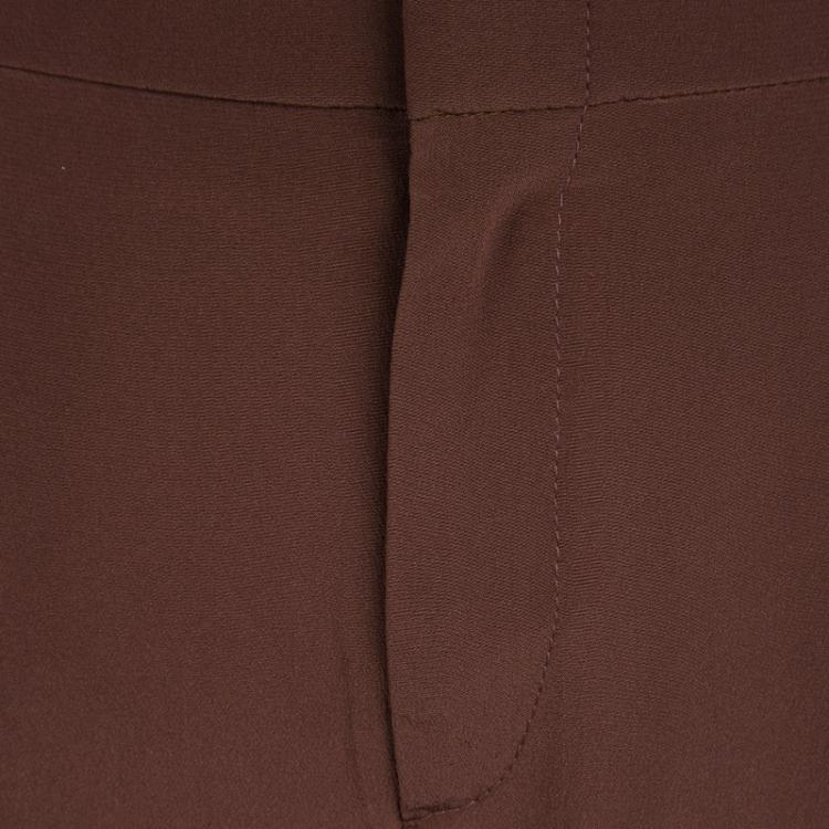 Pre Owned Gucci Pinkish Brown Tailored Silk Pants S