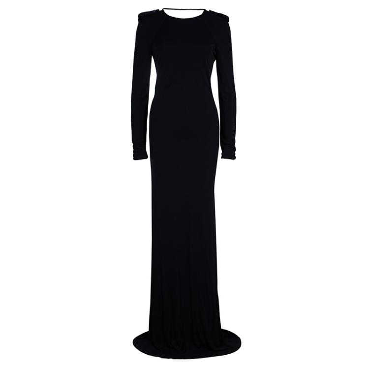 Gucci Black Long Sleeve Gown M Gucci | The Luxury Closet