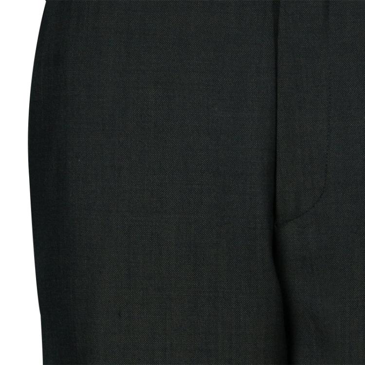 Pre Owned Gucci Green Wide Leg Trousers S