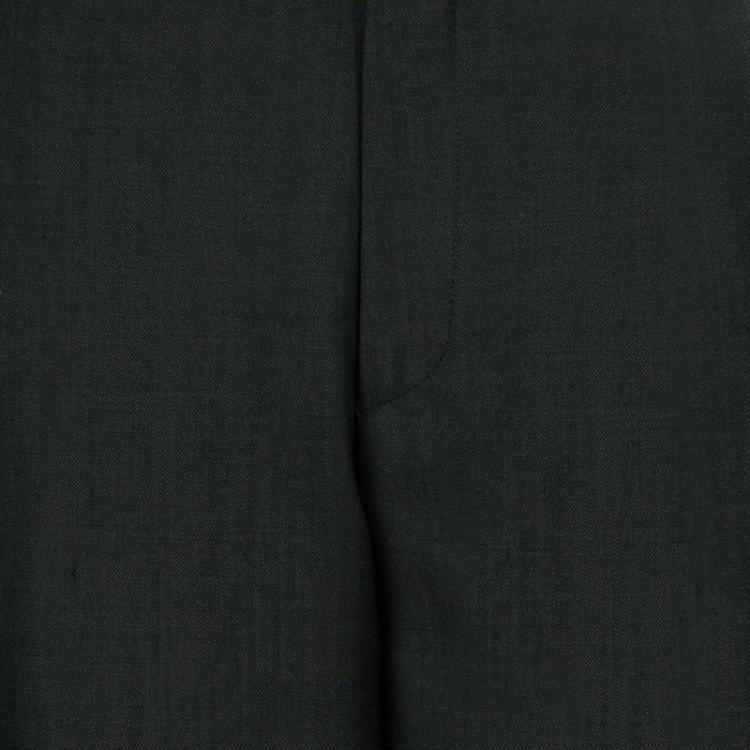 Pre Owned Gucci Green Wide Leg Trousers S