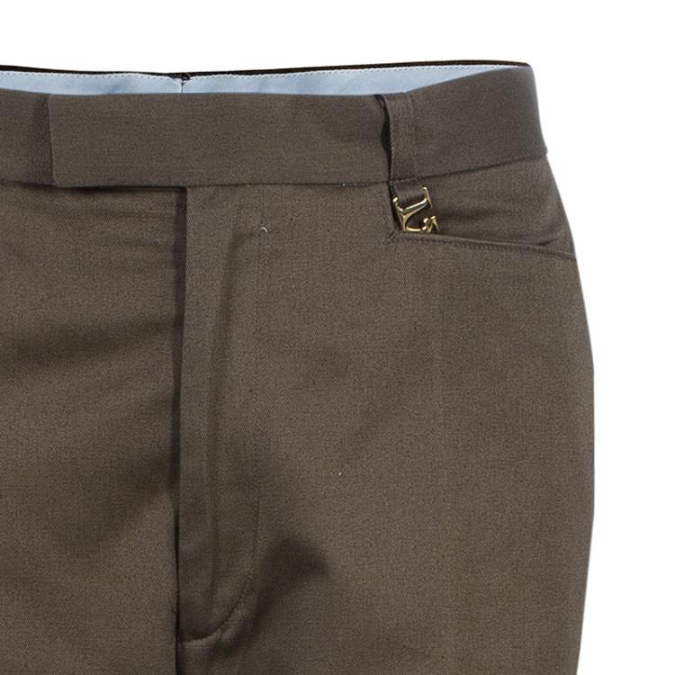 Pre Owned Gucci Brown Wide Leg Trousers M